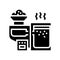 smelting sand glass manufacturing equipment glyph icon vector illustration