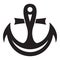 Smile anchor icon, simple style