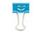 Smile blue binder clip isolated