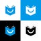 Smile book logo icon design template elements, happy education concept