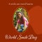 A smile can mend hearts world smile day text and biracial woman smiling over brown background