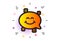 Smile chat icon. Happy face sign. Emoticon speech bubble. Vector