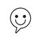 Smile chat icon a simple vector