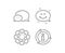 Smile chat line icon. Happy face sign. Emoticon speech bubble. Vector