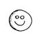Smile drawing icon. sketch isolated object