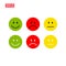 Smile or emoticon or emoji reaction face vector isolated