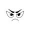 Smile emoticon, gloomy face cartoon emoji line