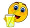 Smile emoticons drink ice