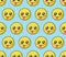 Smile face pattern with colourful smileys. Smiles icon background.