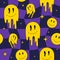 Smile faces seamless pattern