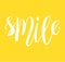 Smile hand written lettering card