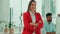 Smile, happy and portrait of a business woman proud of startup company arms crossed in an office. Young, leadership and