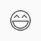 Smile icon, laugh, happy, funny, beam