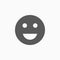 Smile icon, laugh, happy, funny, beam