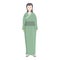 Smile lady kimono icon cartoon vector. Asia person