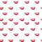 Smile lips pattern seamless