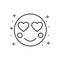 Smile, lovely icon. Simple line, outline vector of love icons for ui and ux, website or mobile application