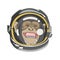 Smile Monkey Head Astronaut vector illustration. good for cutting file