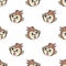 smile monkey seamless textile print. repeat pattern background design