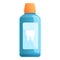 Smile mouthwash icon, cartoon style