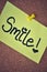 Smile Note on Pinboard