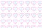 Smile pink heart pattern background.