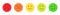 Smile rating review. Isolated colored feedback emoticon face on white background. Sad and happy smiley icons. Neutral yellow