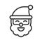 Smile santa claus, Merry Christmas theme set, outline editable s