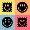Smile shape icon symbol stickers vector clip art fun, happy, freedom, element, ornament