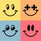 Smile shape icon symbol stickers vector clip art fun, happy, freedom, element, ornament