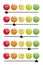 Smile slider rating flat vector illustrations set