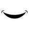 Smile Smlie doodle icon black color vector illustration flat style image