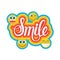 Smile Sticker Social Media Network Message Badges Design