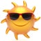 Smile sun star face sunglasses cheerful summer smile cartoon