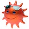 Smile sun star face sunglasses cheerful summer smiley cartoon