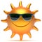 Smile sun sunglasses cheerful star face summer smiley person