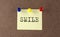 SMILE text written on Message Board. Memo