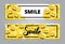 Smile yellow balloons background