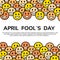 Smile Yellow Faces Fool Day April Holiday Greeting Card