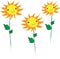 Smile yellow sunflower cute background