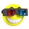 Smiley with 3d glasses
