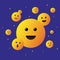 Smiley background, emoji background. Vector illustration eps 10