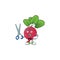 Smiley barber red radish mascot cartoon character design