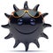 Smiley black star face sunglasses sun cheerful summer avatar