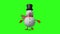 Smiley Christmas Snowman running and blinking the eyes animation.