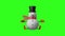 Smiley Christmas Snowman sitting and waving the hands