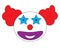 Smiley clown face icon vector