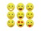 Smiley collection set with facial expressions