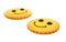 Smiley cookies isolated