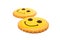 Smiley cookies isolated